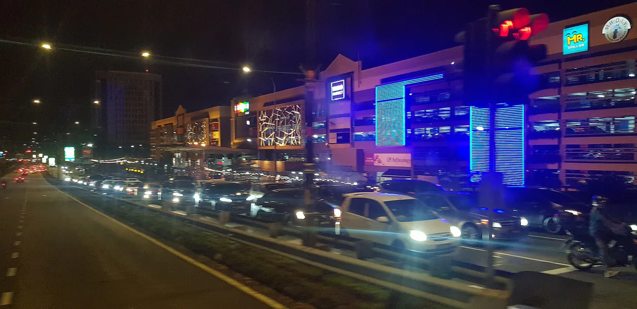 Johor Bahru streetscape at night