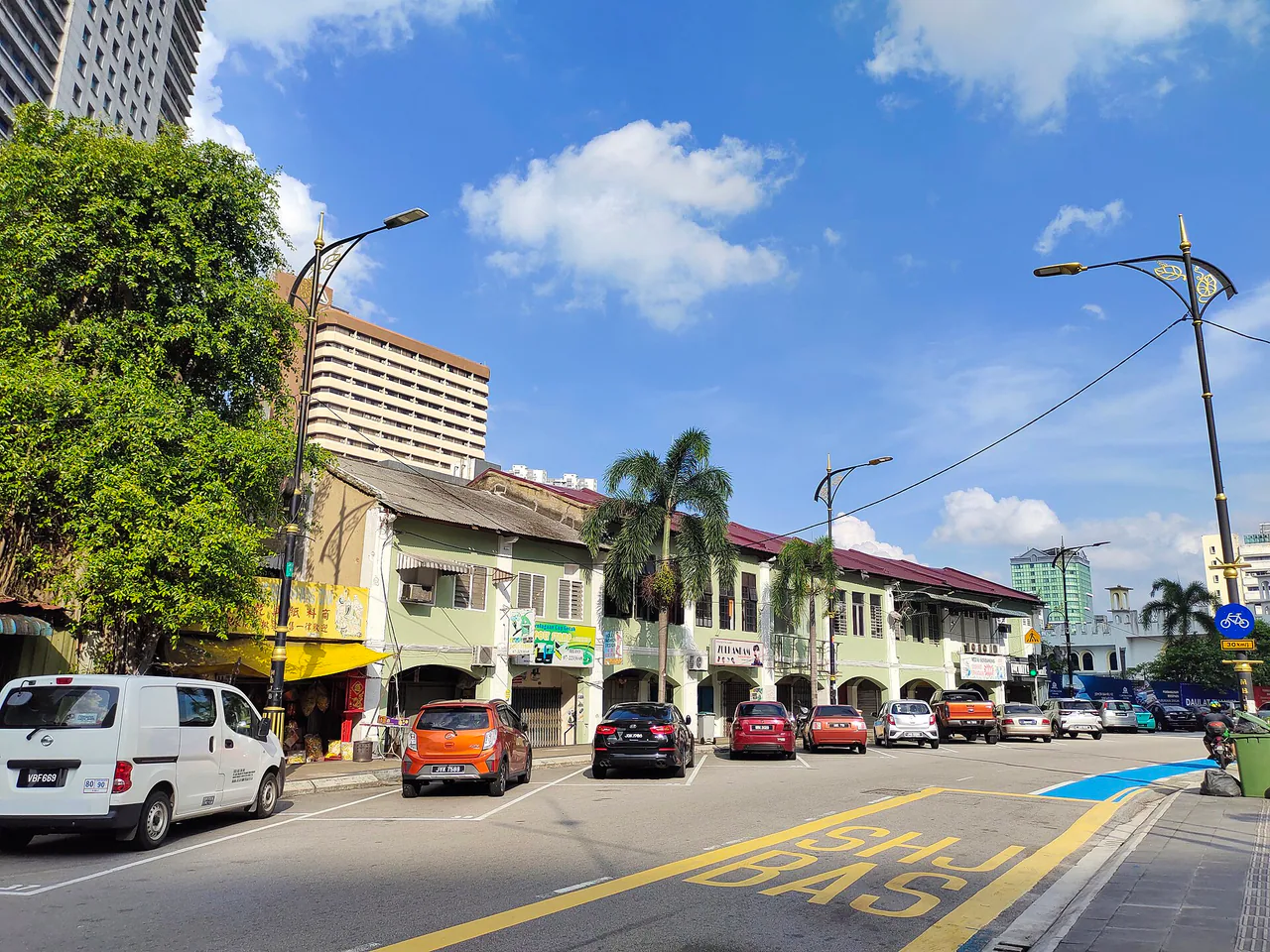 Traditional shop building in Johor Bahru